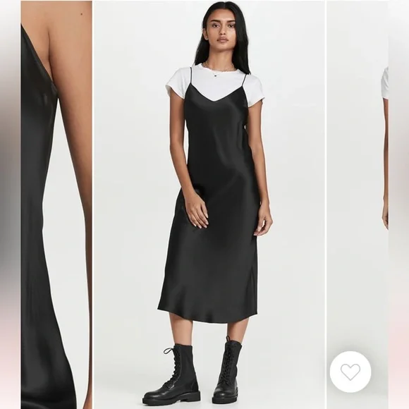 knee length dresses for ladies Plume Hand Dyed Midi Slip Dress